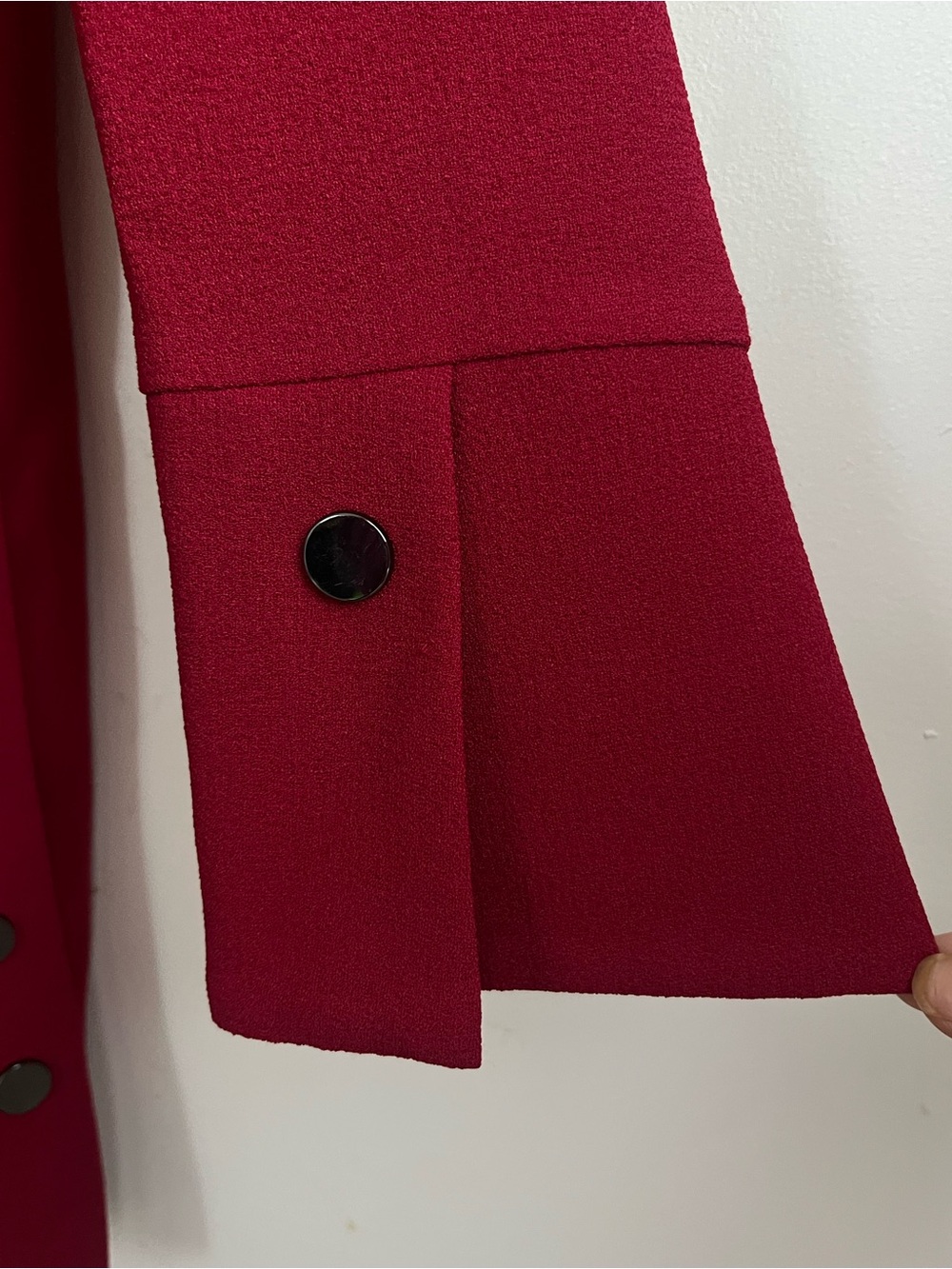Cleo Women's Draped Open-Front Red Jacket Large - Picture 4 of 7